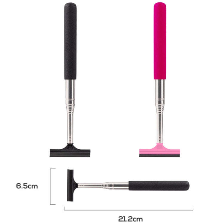 Portable Retractable Car Defogger Rearview Mirror Wiper(Pink)