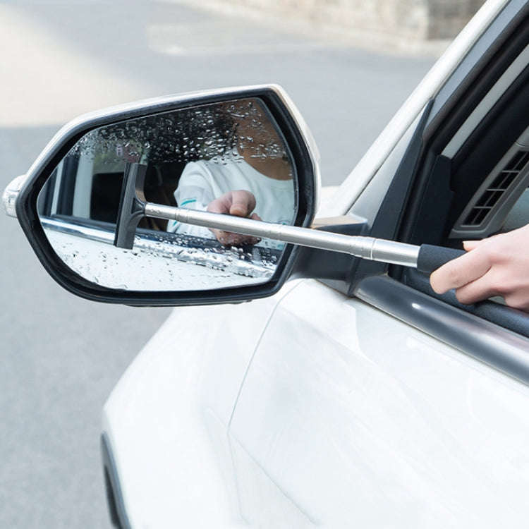 Portable Retractable Car Defogger Rearview Mirror Wiper(Black)