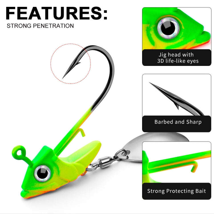 Lead Material Fish Shape Anti-hanging Bottom Hook, Specification: 15g(Green)