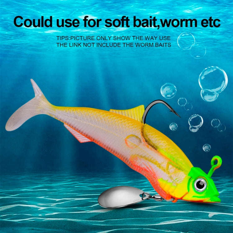 Lead Material Fish Shape Anti-hanging Bottom Hook, Specification: 15g(Green)