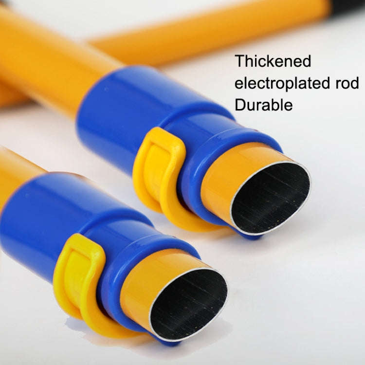 Retractable Curved Rod Soft Fur Car Wash Mop(Yellow Blue)