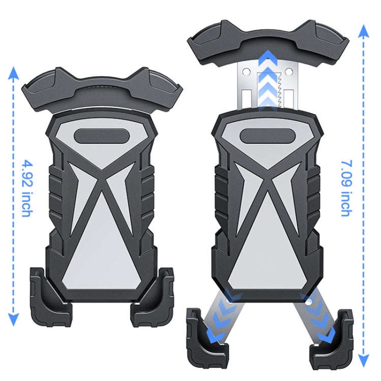 L101+M011 Outdoor Cycling Mechanical Locking Phone Holder(Blue)