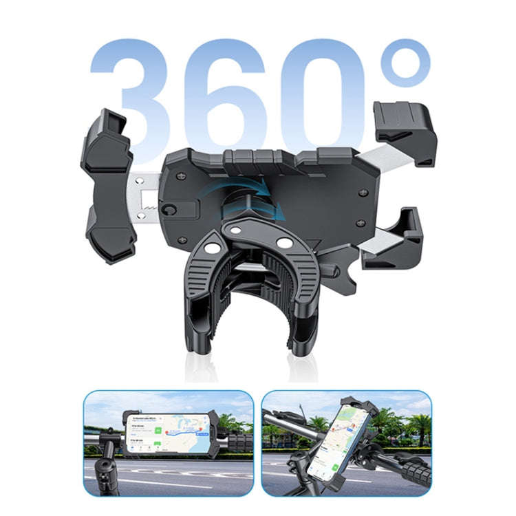 L101+M011 Outdoor Cycling Mechanical Locking Phone Holder(Blue)