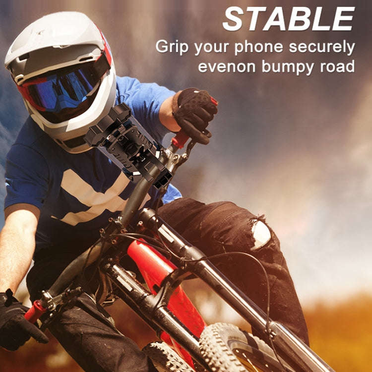 L101+M011 Outdoor Cycling Mechanical Locking Phone Holder(Blue)