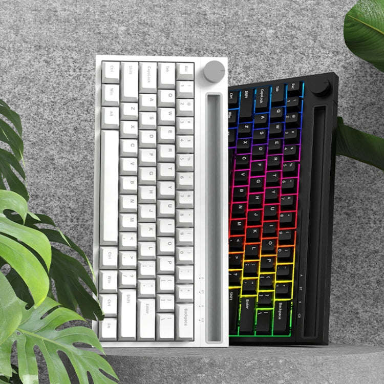 Ajazz K620T 62 Keys Bluetooth Wireless Dual Mode Mechanical Keyboard, Style: Pink Shaft (Black)