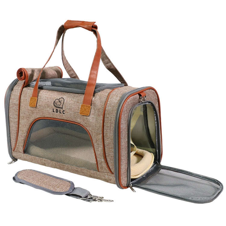 LDLC QS-012 Pet Outing Portable Breathable Foldable Tote Bag(Ginger Yellow)