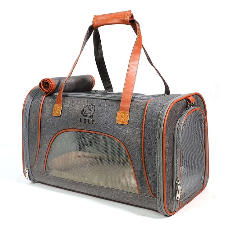 LDLC QS-012 Pet Outing Portable Breathable Foldable Tote Bag(Dark Gray)