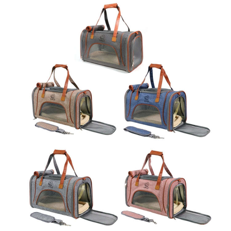 LDLC QS-012 Pet Outing Portable Breathable Foldable Tote Bag(Dark Gray)