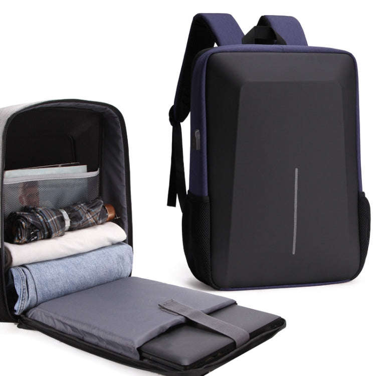 Men Business Shoulder USB External Interface Computer Bag, Color: 8001-J Blue