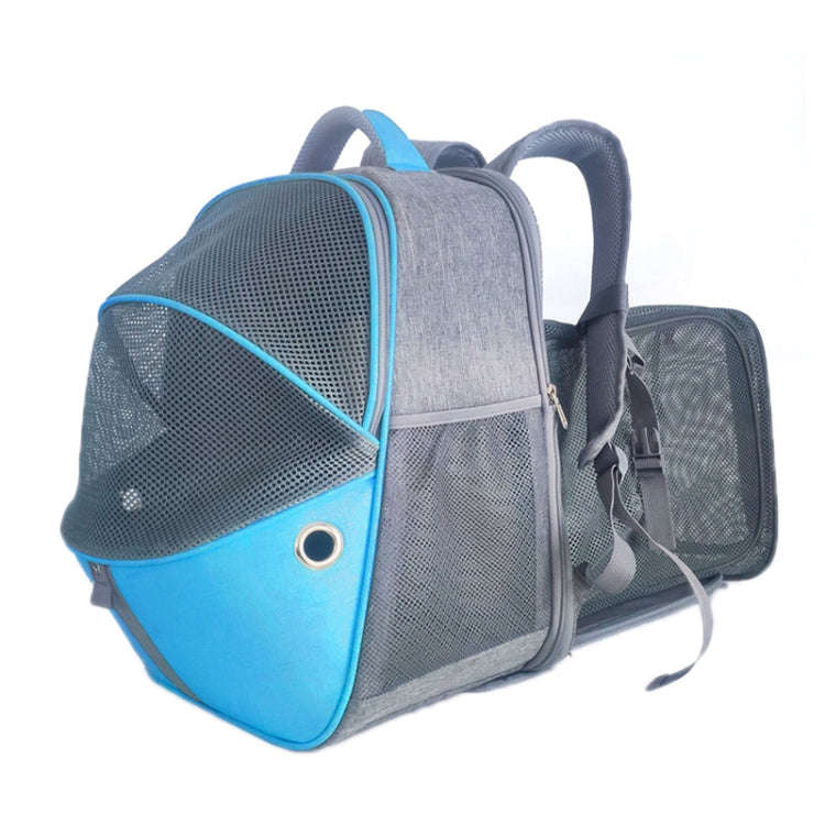LDLC QS-067 Outdoor Breathable Can Expand Portable Pet Bag(Royal Blue)