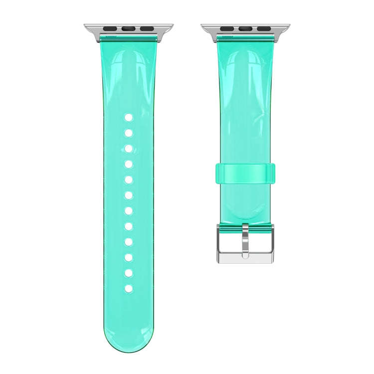 TPU Fuel Injection Watch Band For Apple Watch Series 7 41mm /6&SE&5&4 40mm /3&2&1 38mm(Transparen...