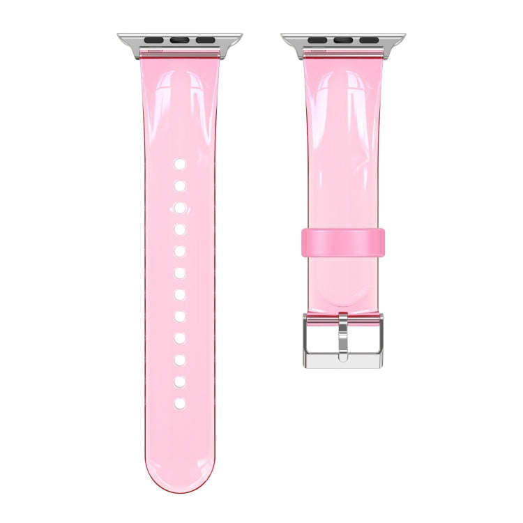 TPU Fuel Injection Watch Band For Apple Watch Series 7 45mm /6&SE&5&4 44mm /3&2&1 42mm(Transparen...