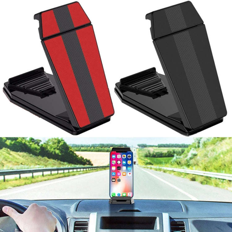 Mobile Phone Tablet Car Holder Suction Cup Instrument Fixed Bracket, Color: Red Leather Pattern