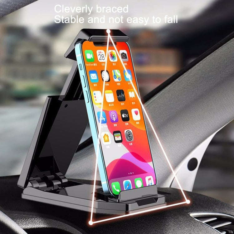 Mobile Phone Tablet Car Holder Suction Cup Instrument Fixed Bracket, Color: Black Carbon Fiber