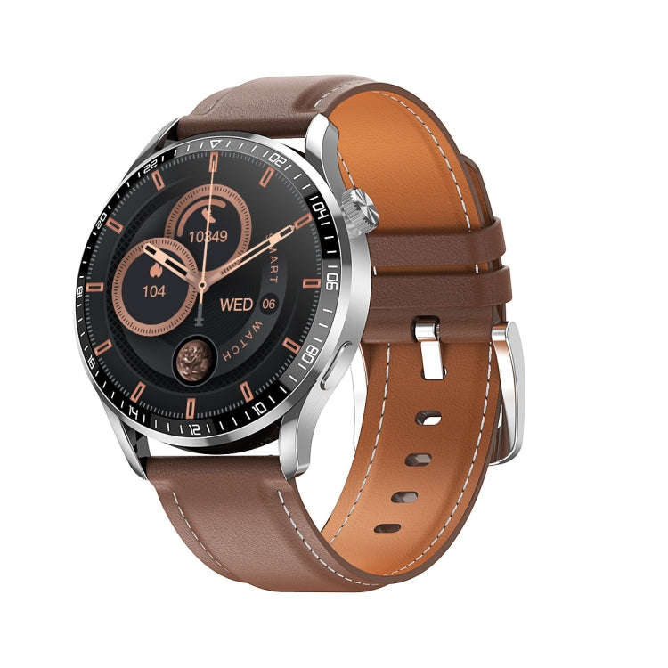 HD2 1.32 Inch Heart Rate Detection Smart Watch(Silver + Leather)