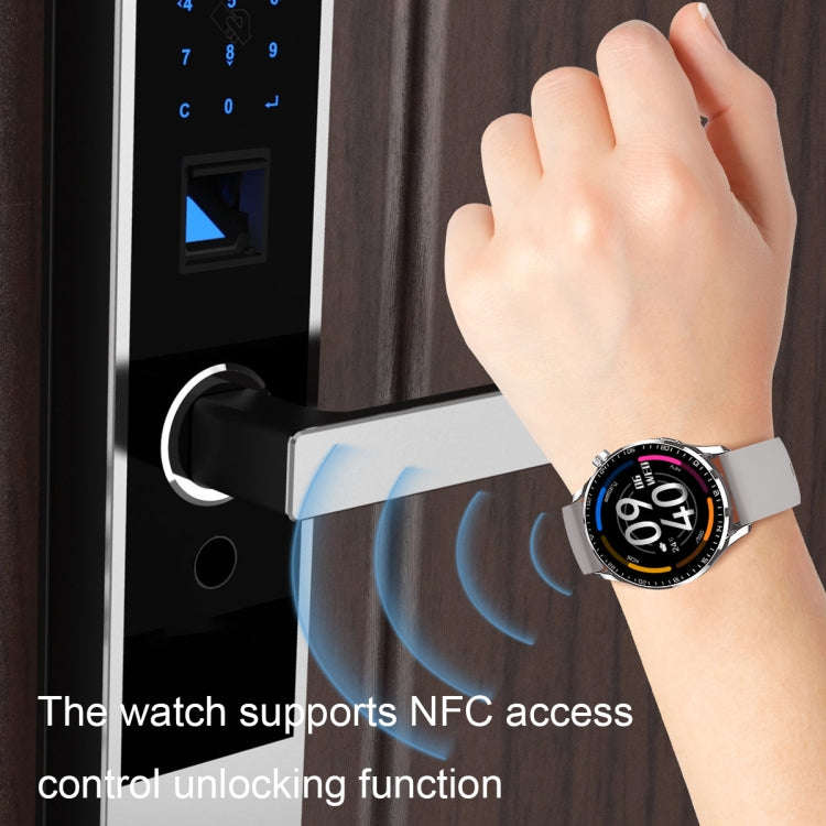 HD2 1.32 Inch Heart Rate Detection Smart Watch(Silver + Leather)