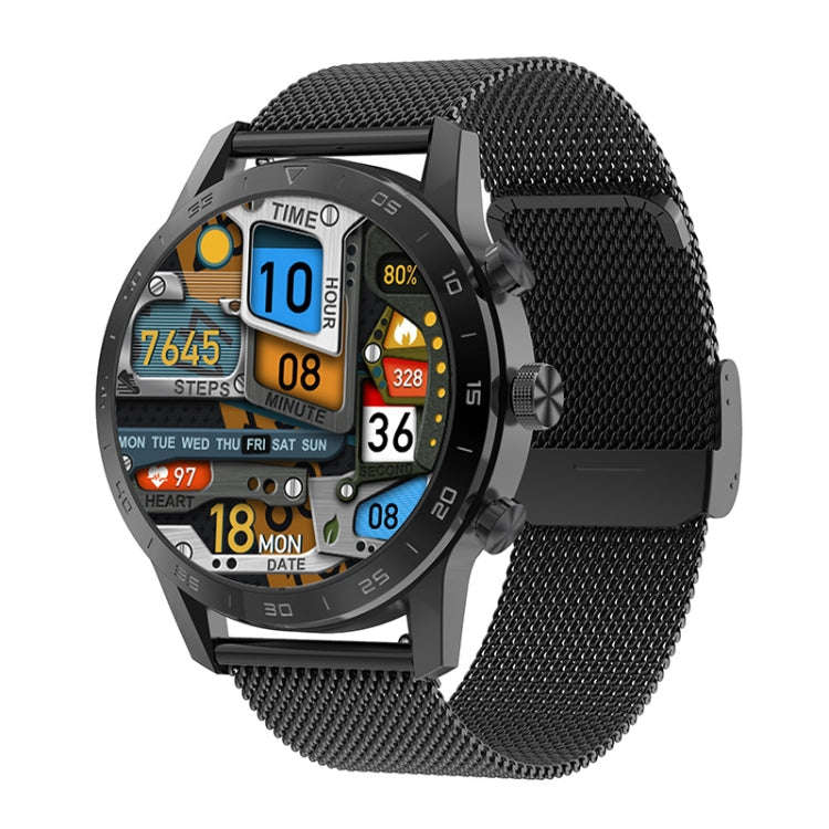 LOANIY DT70 Analog Digital Dual Display Smart Call Watch(Black Steel)