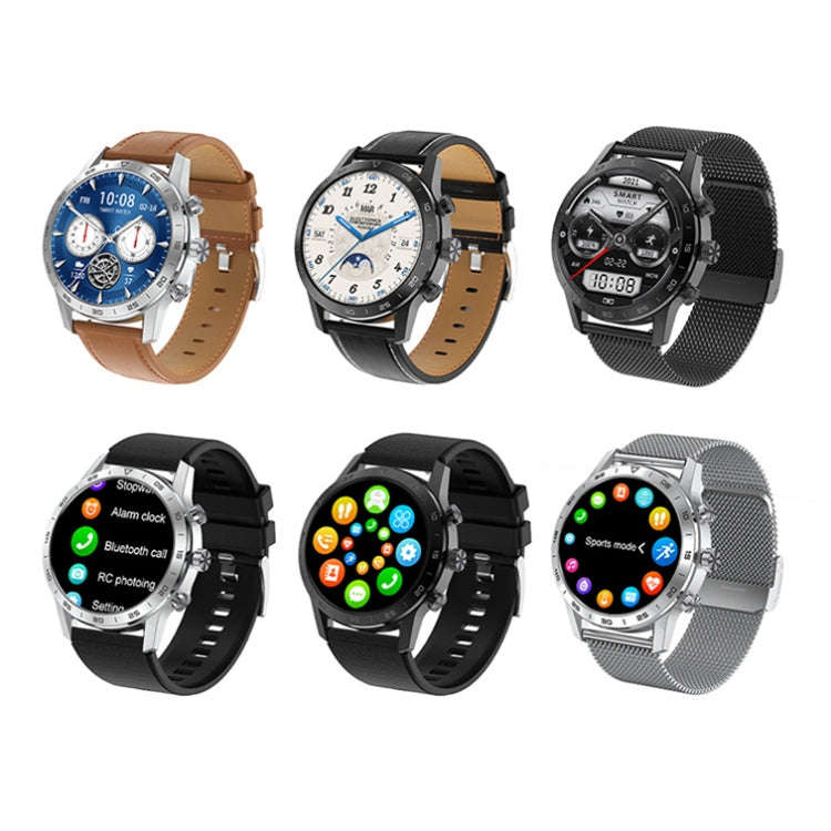 LOANIY DT70 Analog Digital Dual Display Smart Call Watch(Silver Silicone)