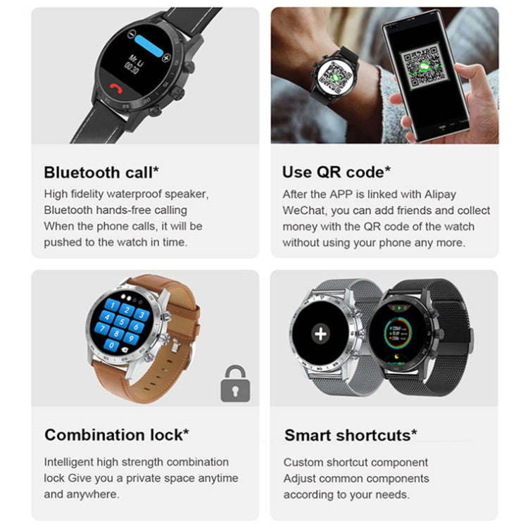 LOANIY DT70 Analog Digital Dual Display Smart Call Watch(Silver Silicone)