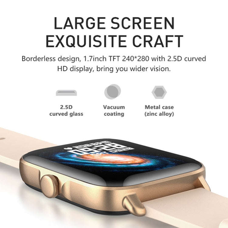LOANIY Y22 Heart Rate Monitoring Smart Bluetooth Watch, Color: Gold