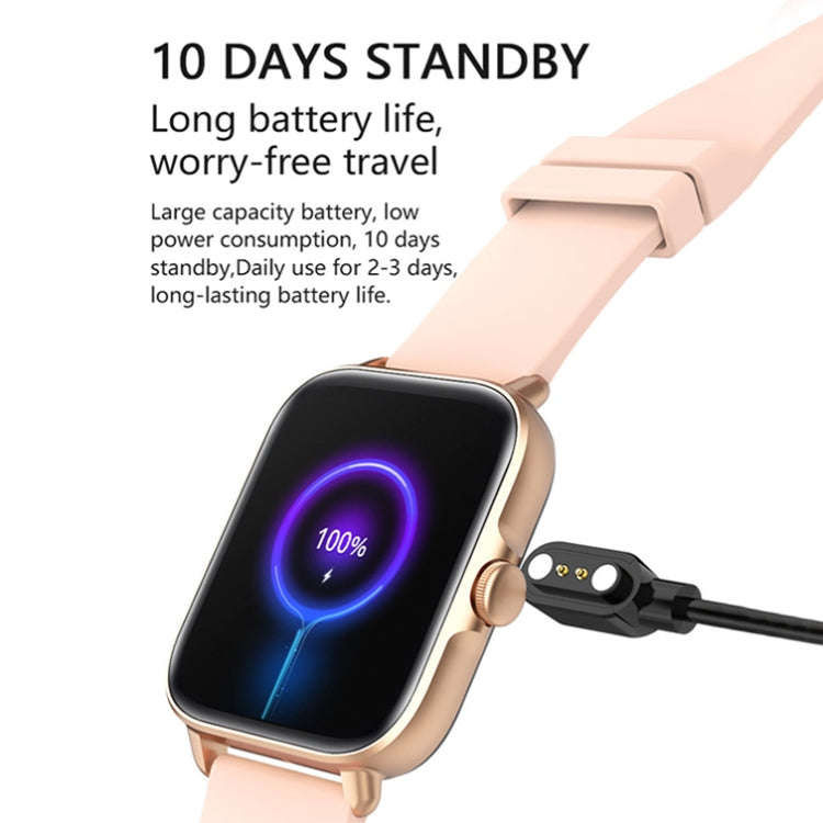 LOANIY Y22 Heart Rate Monitoring Smart Bluetooth Watch, Color: Gold
