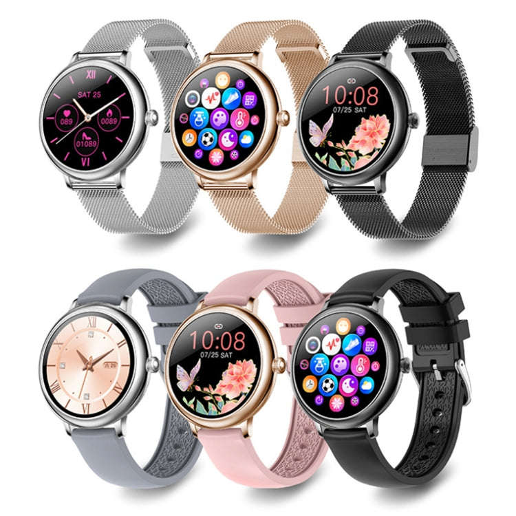 LOANIY CF80 1.08 Inch Heart Rate Monitoring Smart Bluetooth Watch, Color: Silver Steel