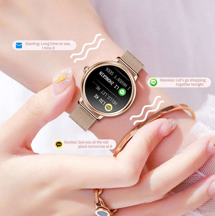 LOANIY CF80 1.08 Inch Heart Rate Monitoring Smart Bluetooth Watch, Color: Silver Steel