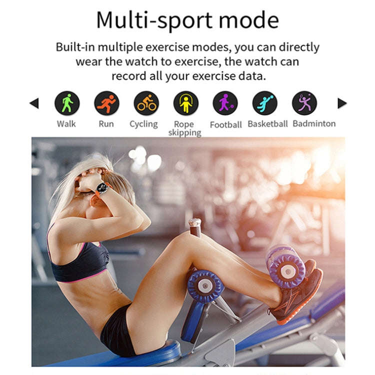 LOANIY CF80 1.08 Inch Heart Rate Monitoring Smart Bluetooth Watch, Color: Silver Steel