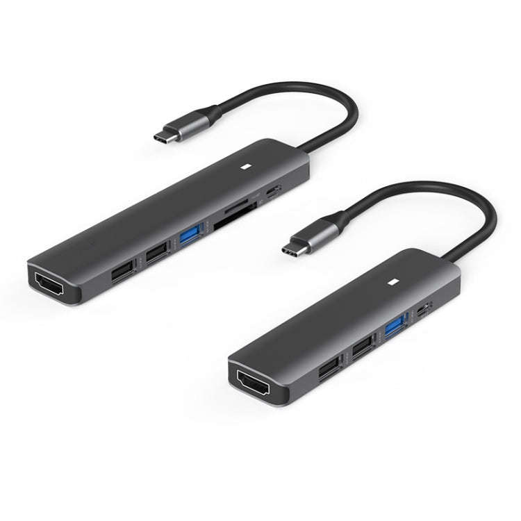 Blueendless Type-C+USB 3.0/2.0+HDMI4K HUB, Specification: 5 in 1