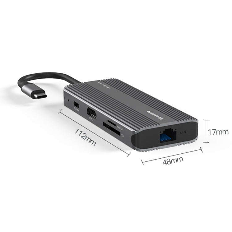 Blueendless 8K/30Hz Type-C To Gigabit Ethernet USB3.1 Docking Station(8 in 1)