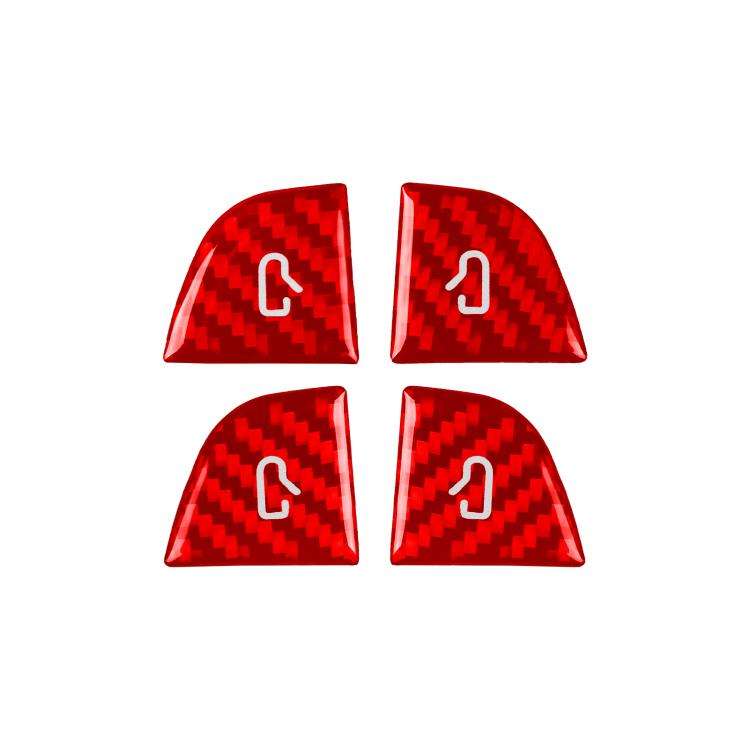 For Tesla Model 3 4pcs/ Set B-type Car Window Switch Stickers(Red)