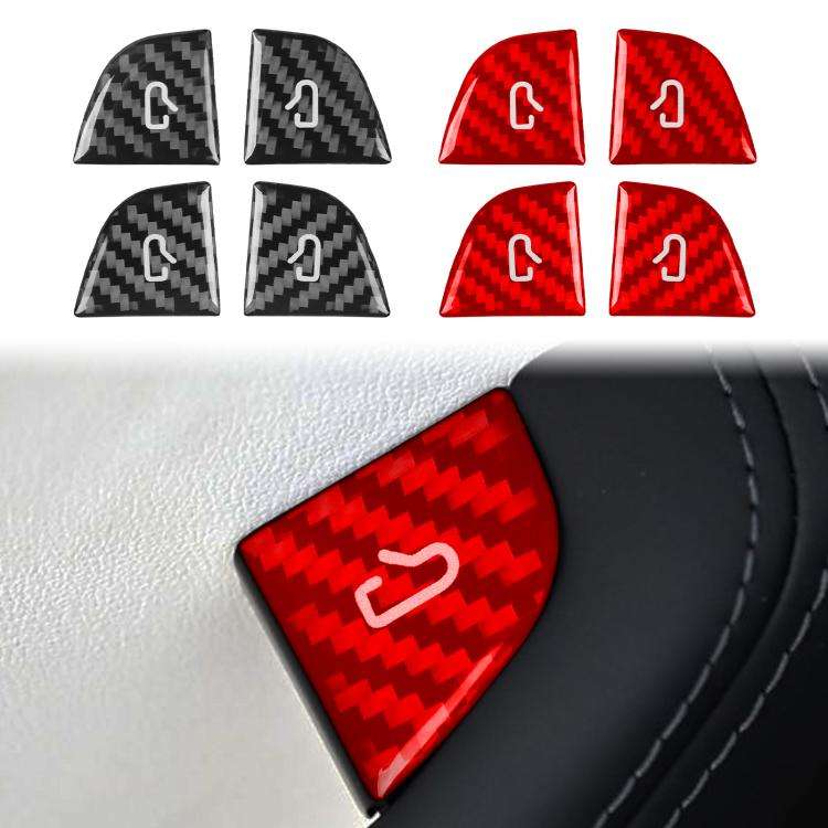 For Tesla Model 3 4pcs/ Set B-type Car Window Switch Stickers(Red)