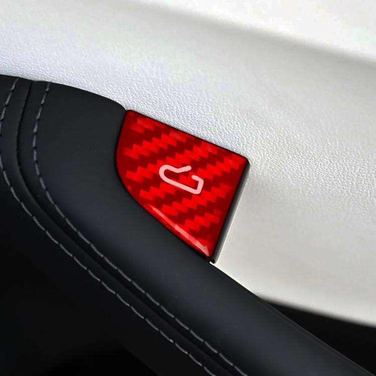 For Tesla Model 3 4pcs/ Set B-type Car Window Switch Stickers(Red)