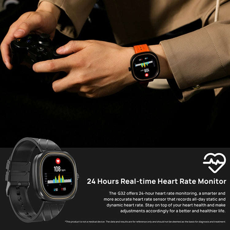LOANIY G32 1.32 Inch Heart Rate Monitoring Smart Watch(Black)