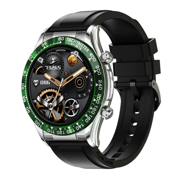 LOANIY E18 Pro Smart Bluetooth Calling Watch with NFC Function, Color: Green Silicone