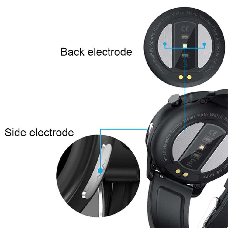 LOANIY E80 1.3 Inch Heart Rate Detection Smart Watch, Color: Black Silicone