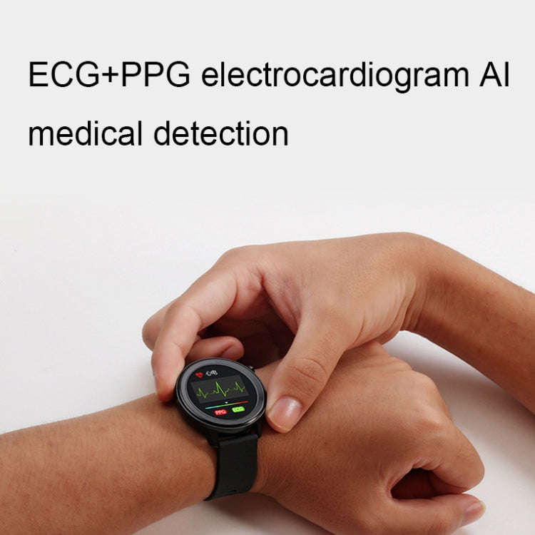 LOANIY E80 1.3 Inch Heart Rate Detection Smart Watch, Color: Black Silicone