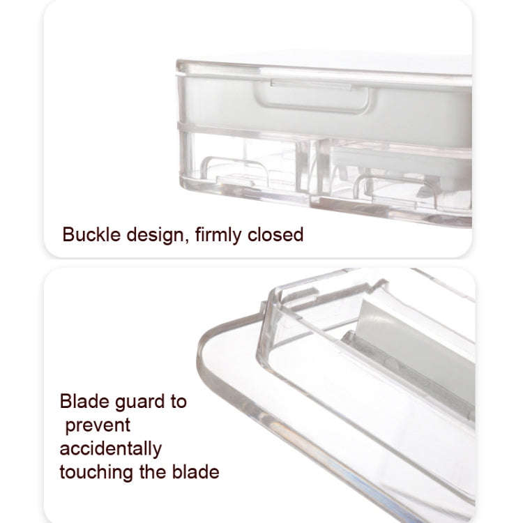 Imakara Mini Square Portable Sealed Medicine Cutter Dispenser Box(White)