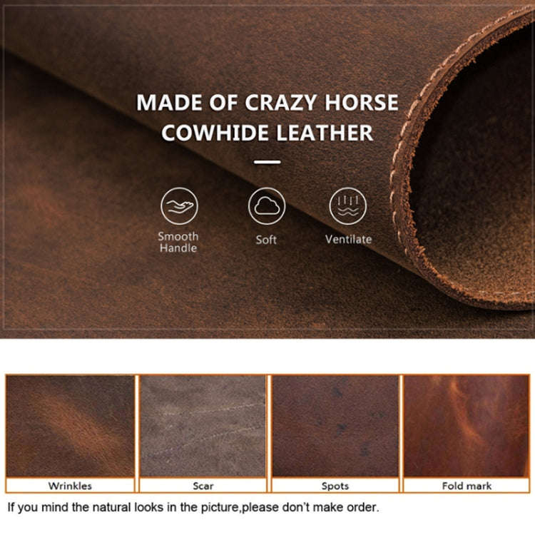 CONTACTS FAMILY Crazy Horse Leather Retro Petal Office Mouse Pad(Coffee)