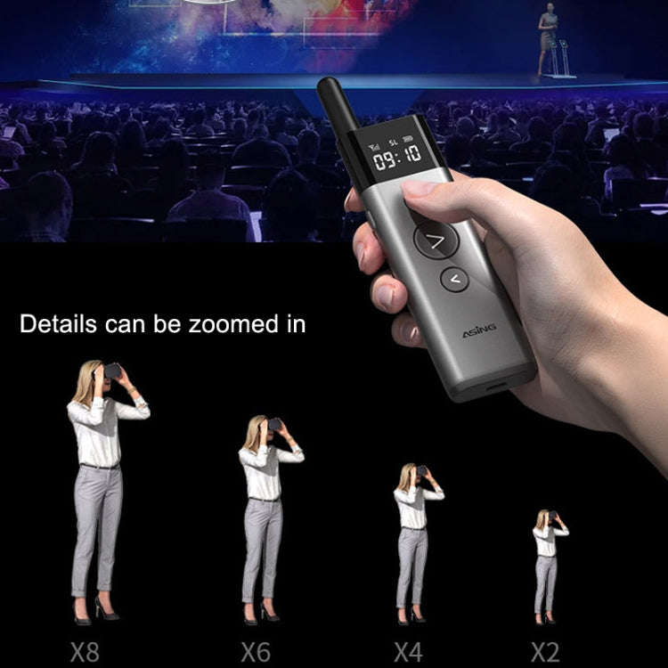 ASiNG A10 Green Light PPT Page Turning Pen Remote Control Presentation Pen, Capacity: 32G (Gray)