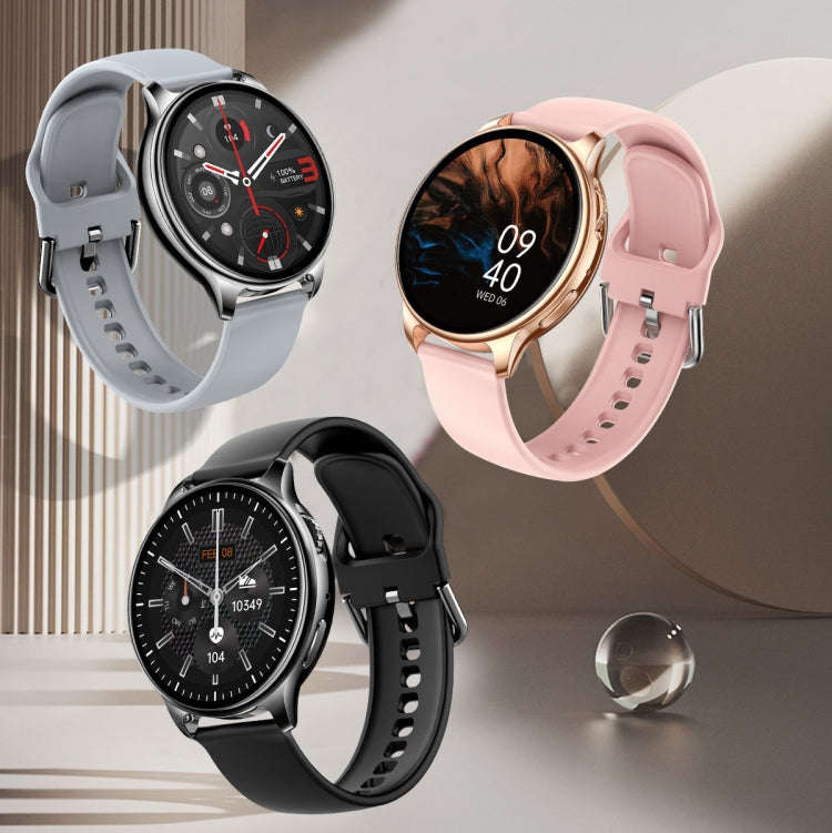 Wearkey Y22 1.32 Inch Bluetooth Calling Smart Watch with Rotary Button(Silver Gray)