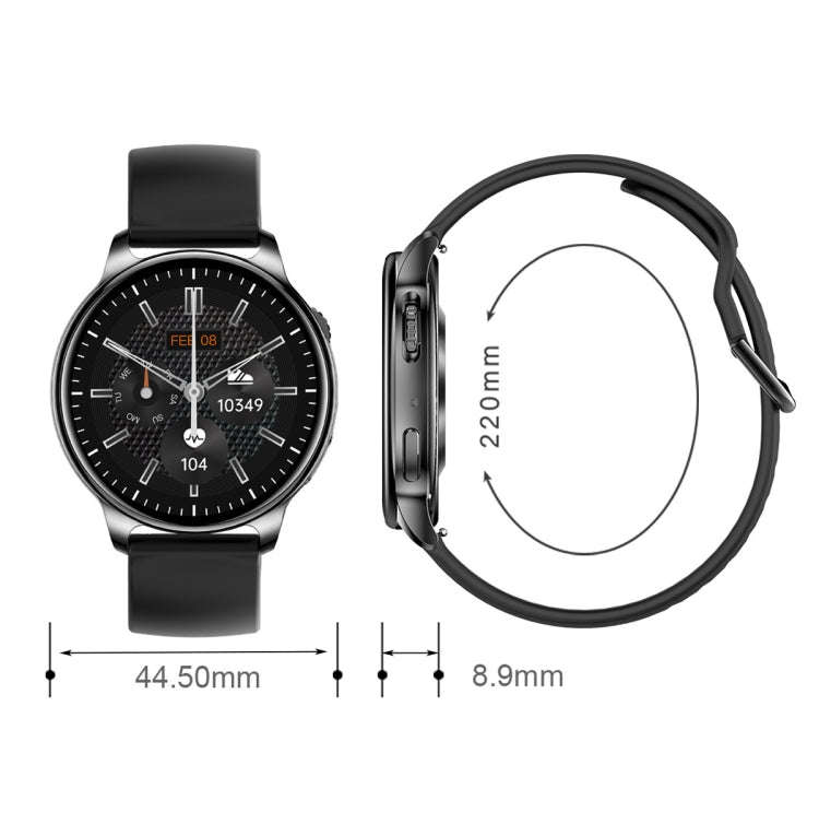 Wearkey Y22 1.32 Inch Bluetooth Calling Smart Watch with Rotary Button(Silver Gray)