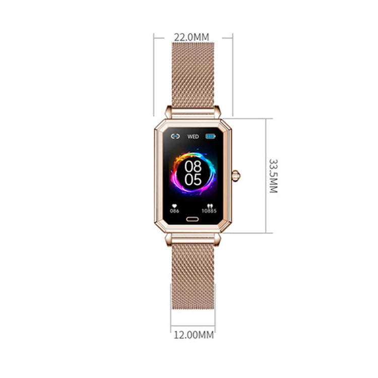 LOANIY HT2 1.28 Inch Heart Rate Detection Pedometer Smart Watch, Color: Gold Leather