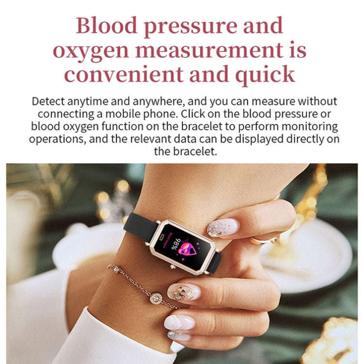 LOANIY HT2 1.28 Inch Heart Rate Detection Pedometer Smart Watch, Color: Gold Leather