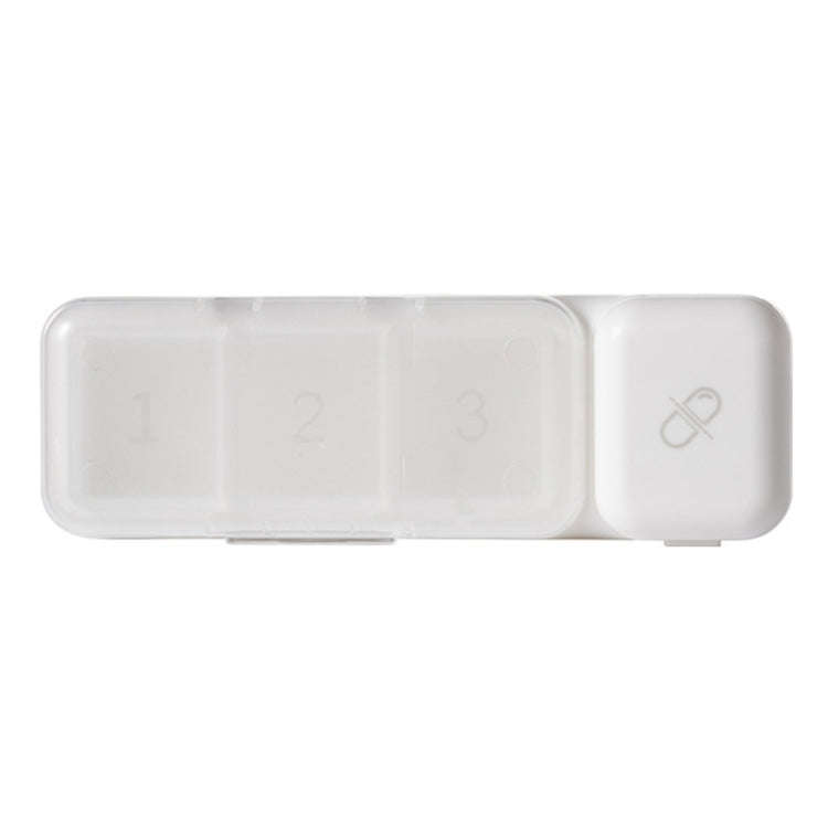 TR017 Portable Medicine Cutter Portable Mini 7 Days Sealed Separate Medicine Box(White)