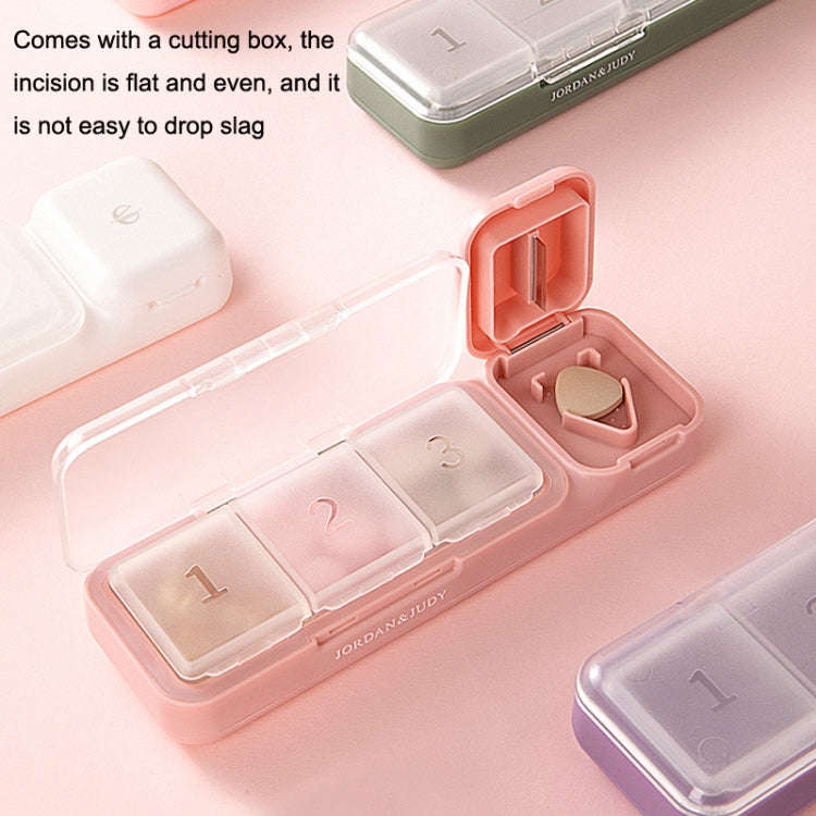 TR017 Portable Medicine Cutter Portable Mini 7 Days Sealed Separate Medicine Box(Pink)