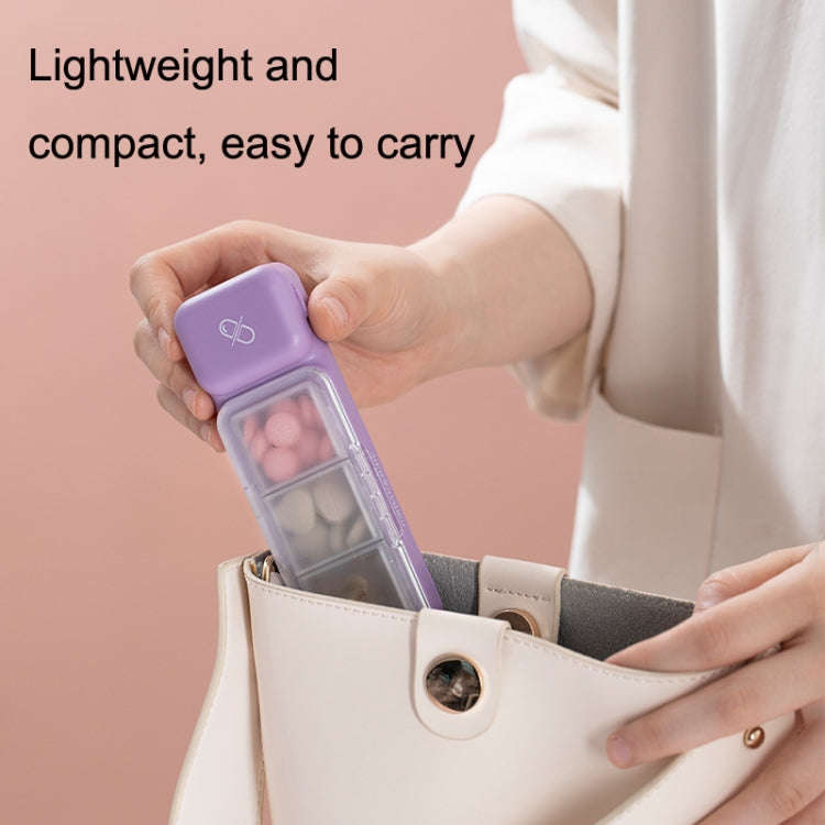 TR017 Portable Medicine Cutter Portable Mini 7 Days Sealed Separate Medicine Box(Pink)