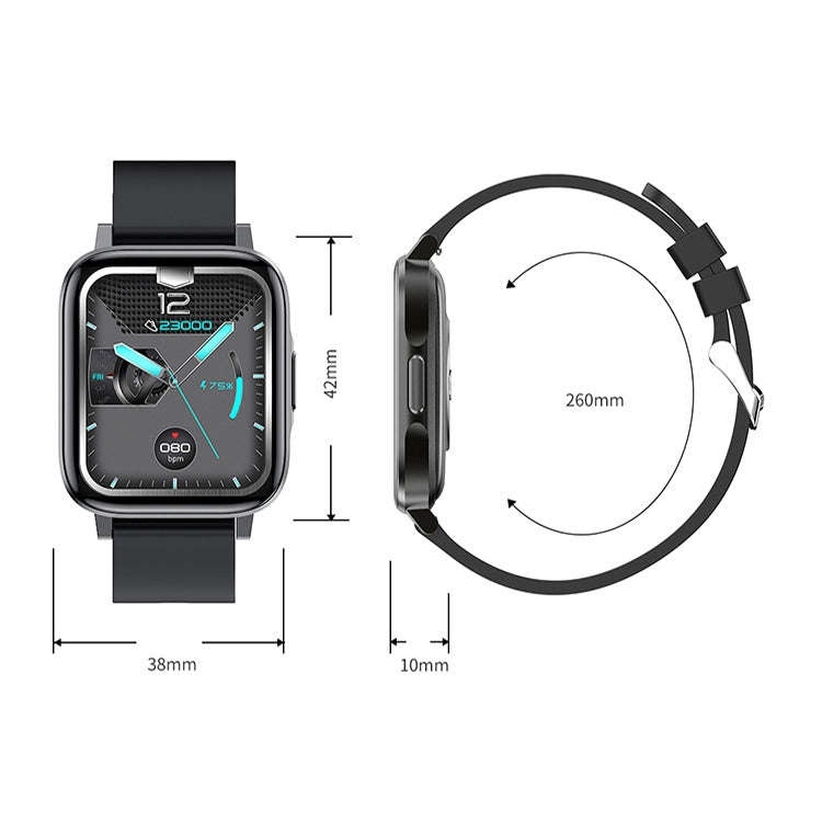 LOANIY F60 1.7 Inch Body Temperature Detection Smart Watch(Blue)