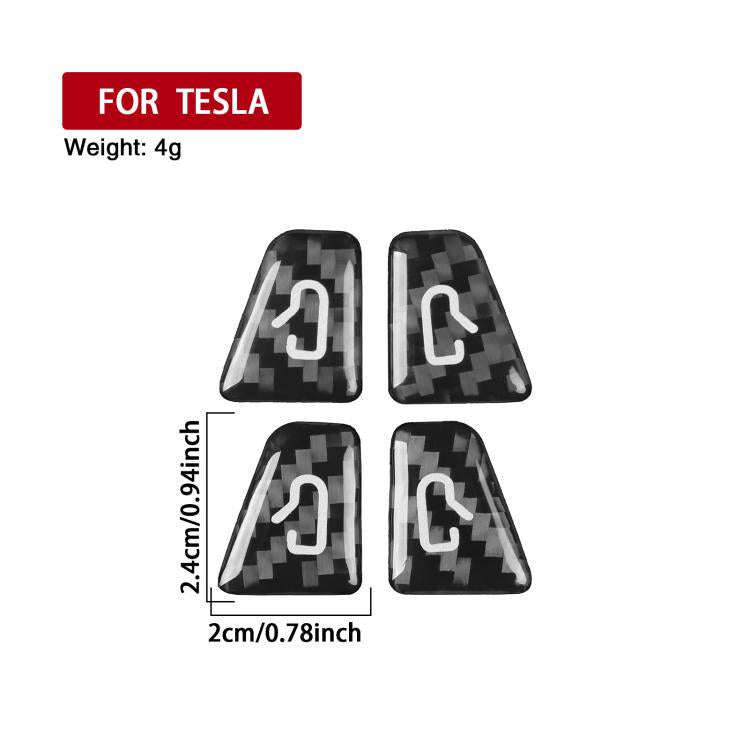 For Tesla Model 3/Y 4pcs /Set Car Window Switch Stickers(Black)