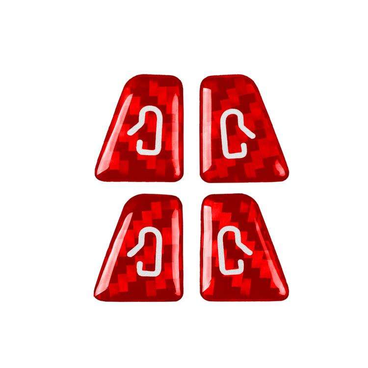 For Tesla Model 3/Y 4pcs /Set Car Window Switch Stickers(Red)
